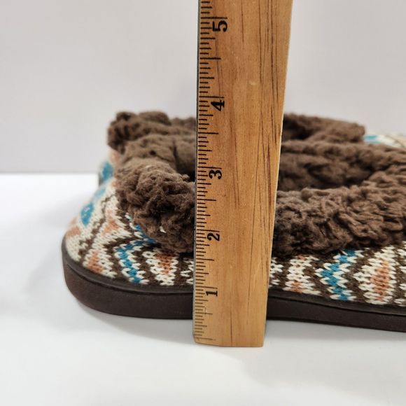 Muk Luks Women’s Size Large 9-10 Brown Fury Lined Slippers Pre-owned - Picture 7 of 7